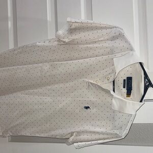 Polo by Ralph Lauren White and Blue Men's Polo Shirt